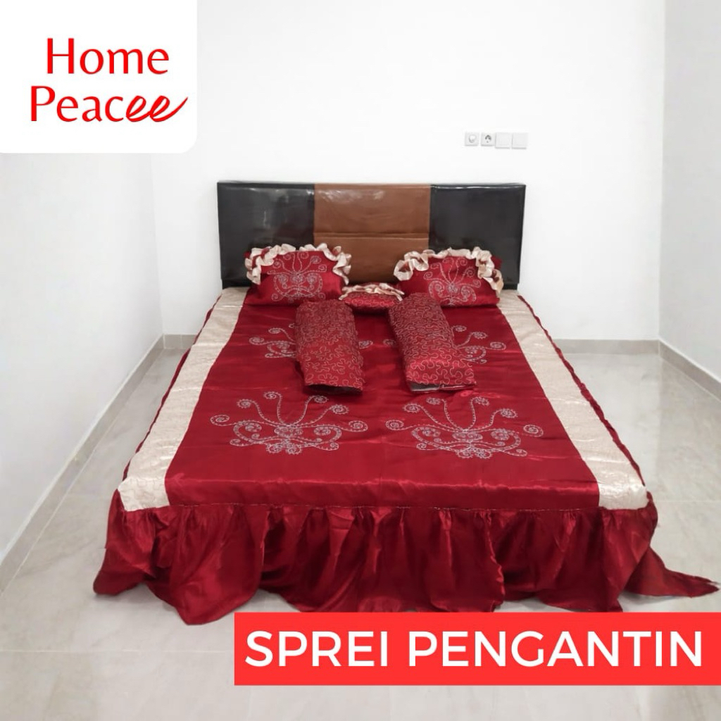SPREI ARAB / PENGANTIN BAHAN SATIN SILK UKURAN 180X200