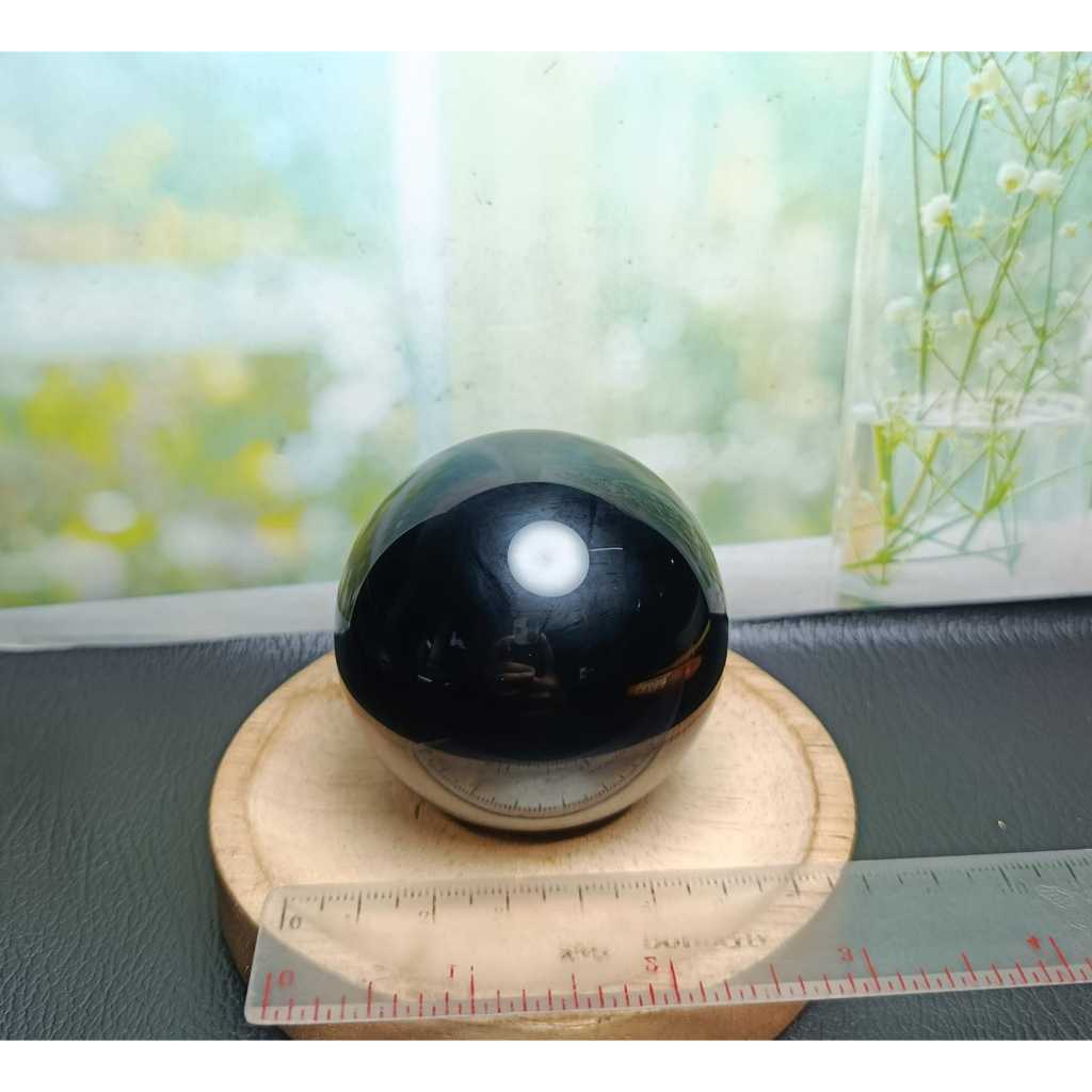 Natural Black Obsidian Sphere (5)