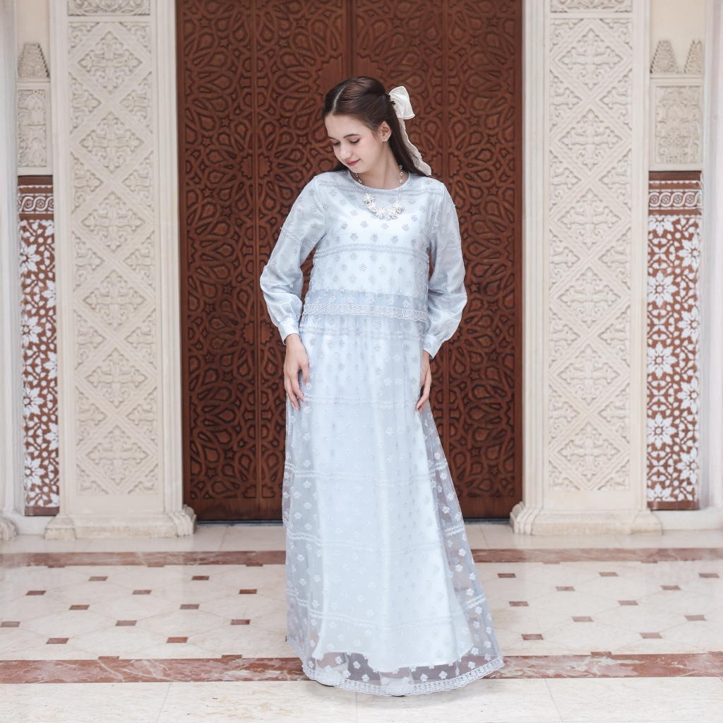 ULTRAVIOLET X COME Lestari Tule Raya Dress Ultraviolet 420 Come 292 (2 Warna) - Baju Terusan Maxi Ga