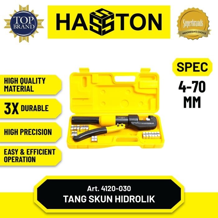 HASSTON 4120-030 TANG SKUN HIDROLIK 4-70MM - TANG KRIMPING HIDROLIK KABEL DAN LOGAM 4-70 MM - TANG P