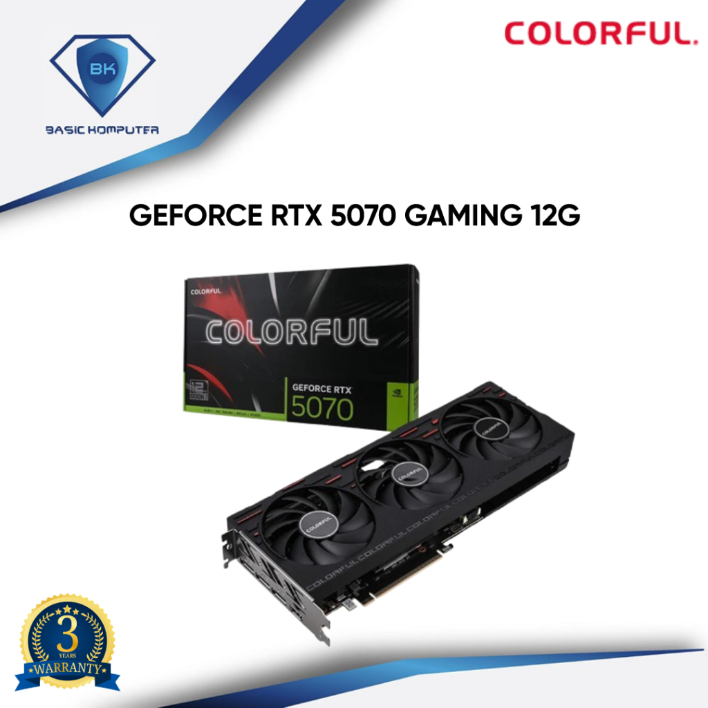 VGA CARD COLORFUL GEFORCE RTX 5070 GAMING 12GB 192BIT GDDR7