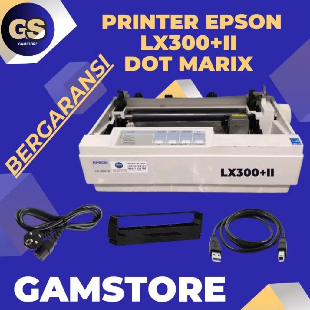 Printer Epson Lx300+ll Usb Second Siap Pakai normal dotmatrix LX300+II