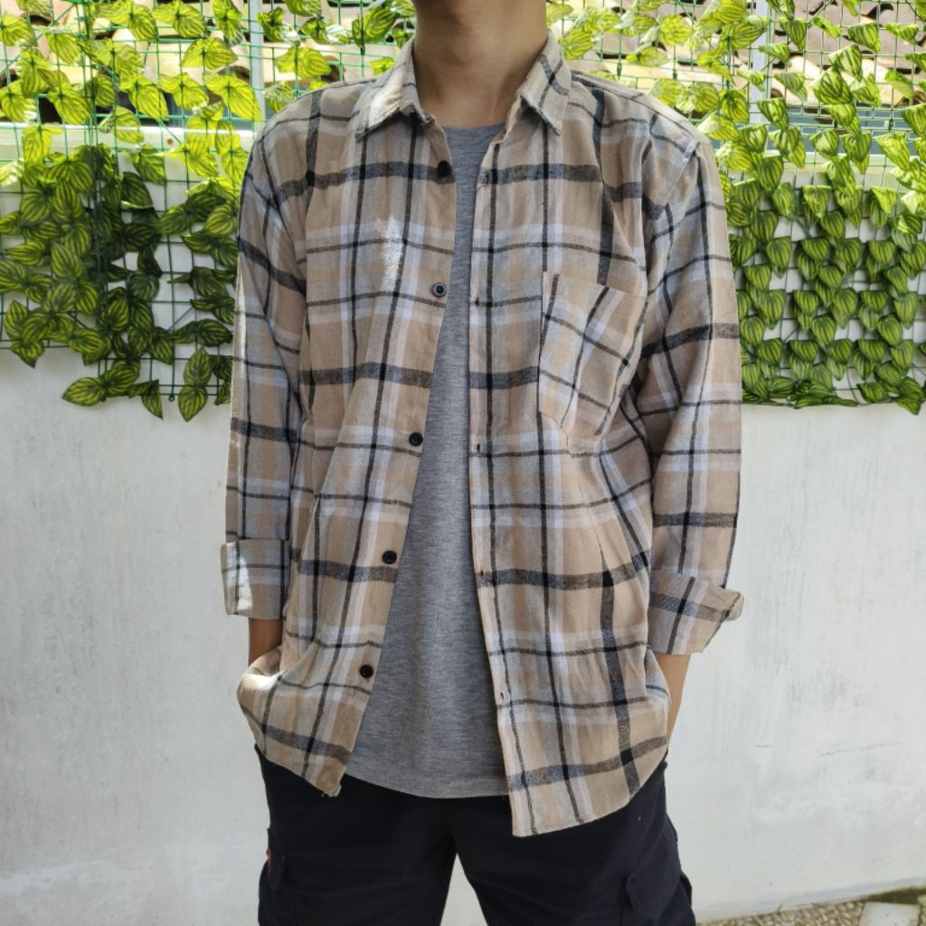 kemeja flanel unisek flanel kotak distro indonesia
