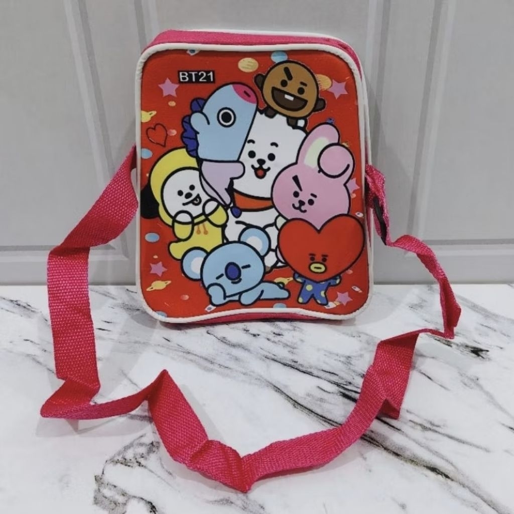 TAS SELEMPANG ANAK KARAKTER BT21