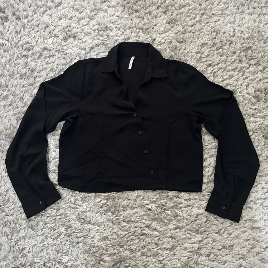 preloved Colorbox Satin Crop Shirt