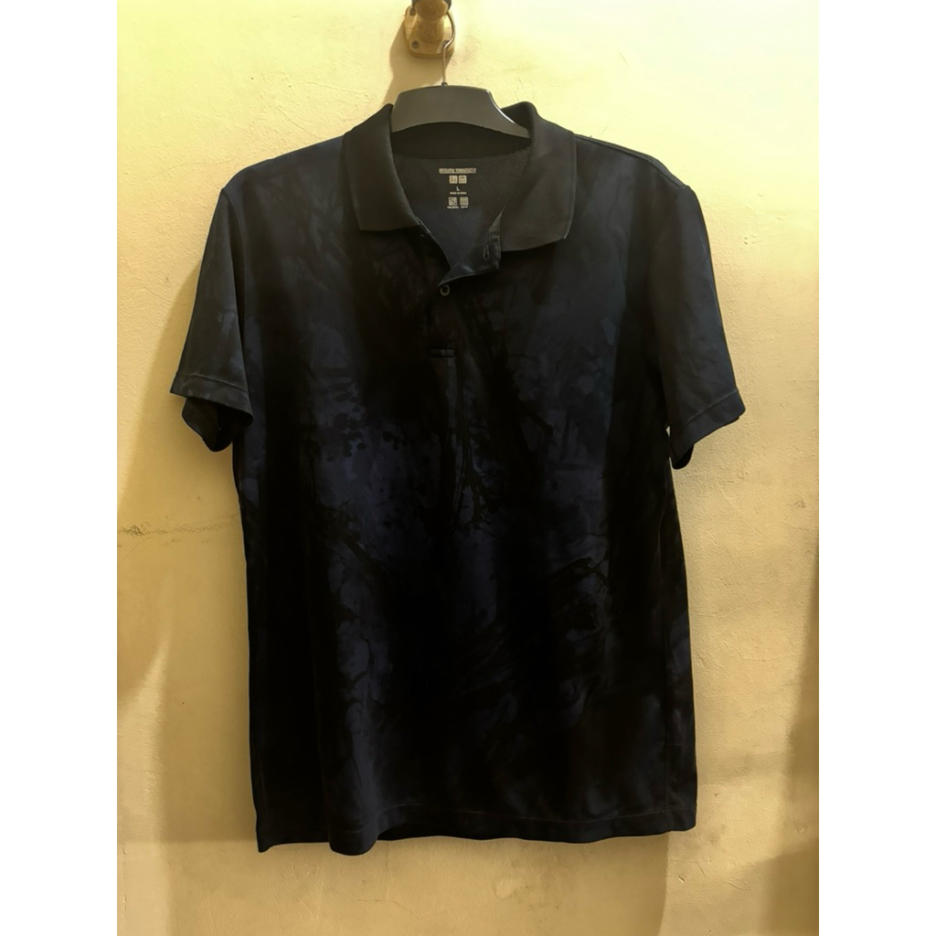 Kaos kerah polo uniqlo motif loreng
