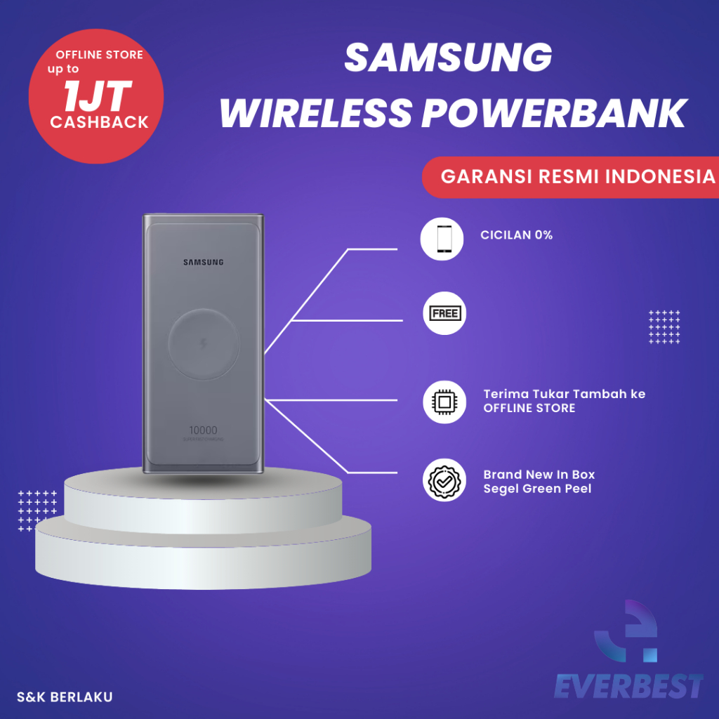 SAMSUNG WIRELESS POWERBANK 10.000 mAh NEW