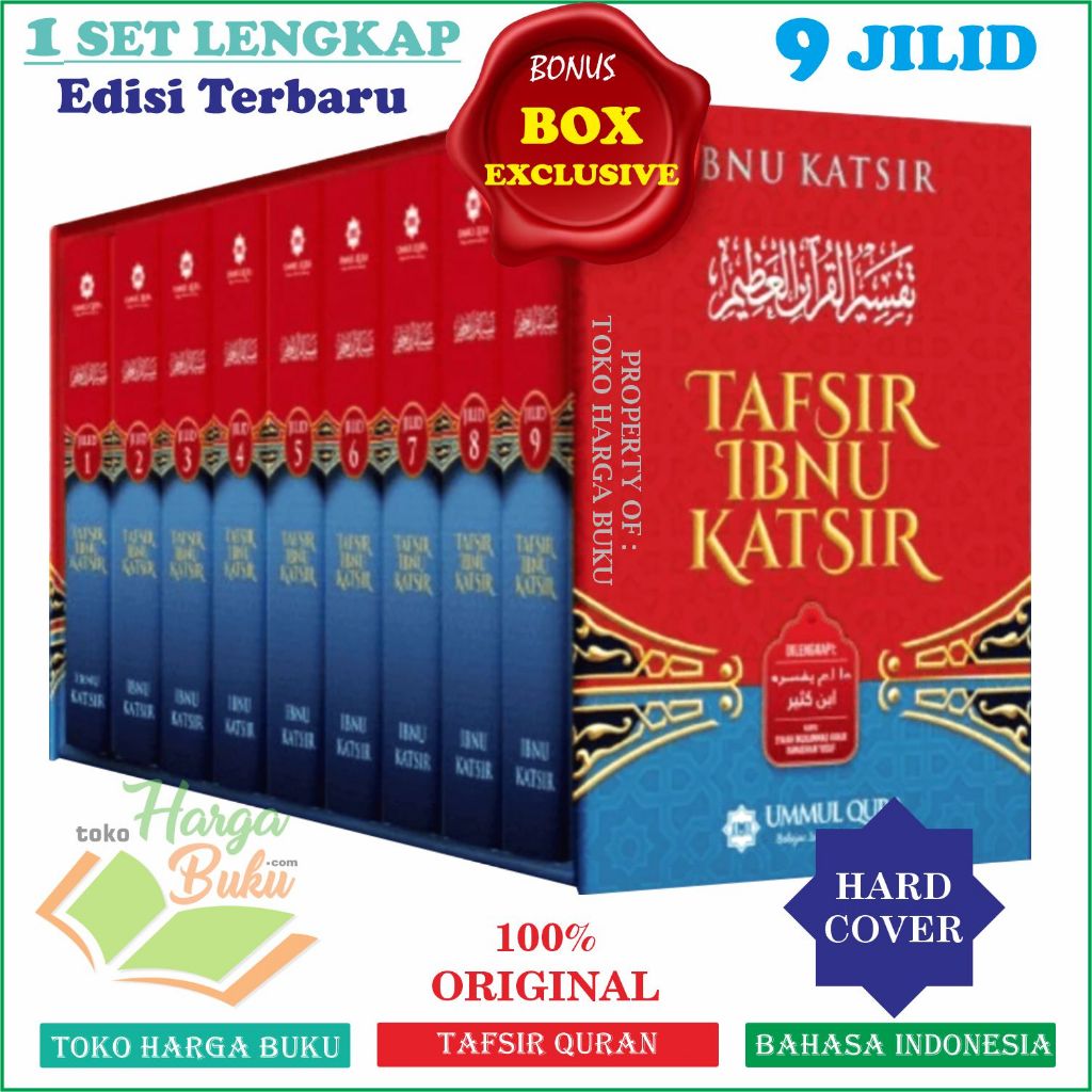Foto Tafsir Ibnu Katsir SET Lengkap ORIGINAL 9 JILID Komplit Hard Cover Plus Bonus Box & Dus Exclusive Fitur Ma Lam Yufassirhu Aqwam - Ummul Qura