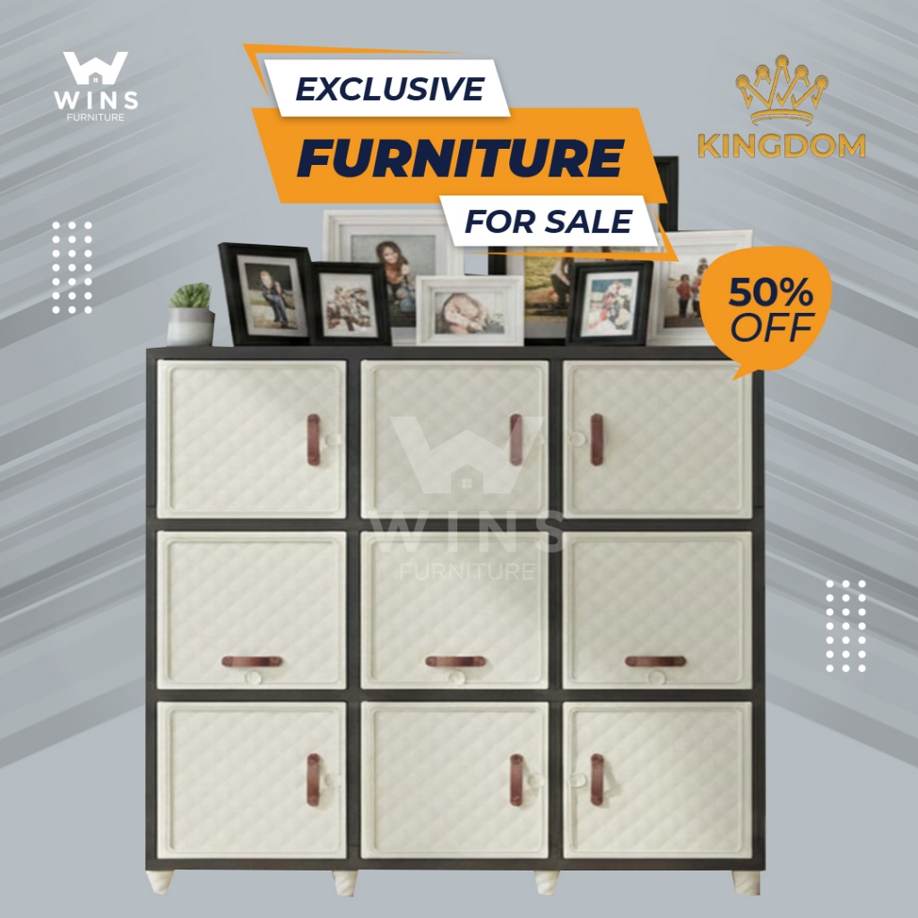 Wins Lemari Plastik Pakaian Oppa / Baju / Meja / Rak Tv / Serbaguna / Diswar / Bufet Minimalis