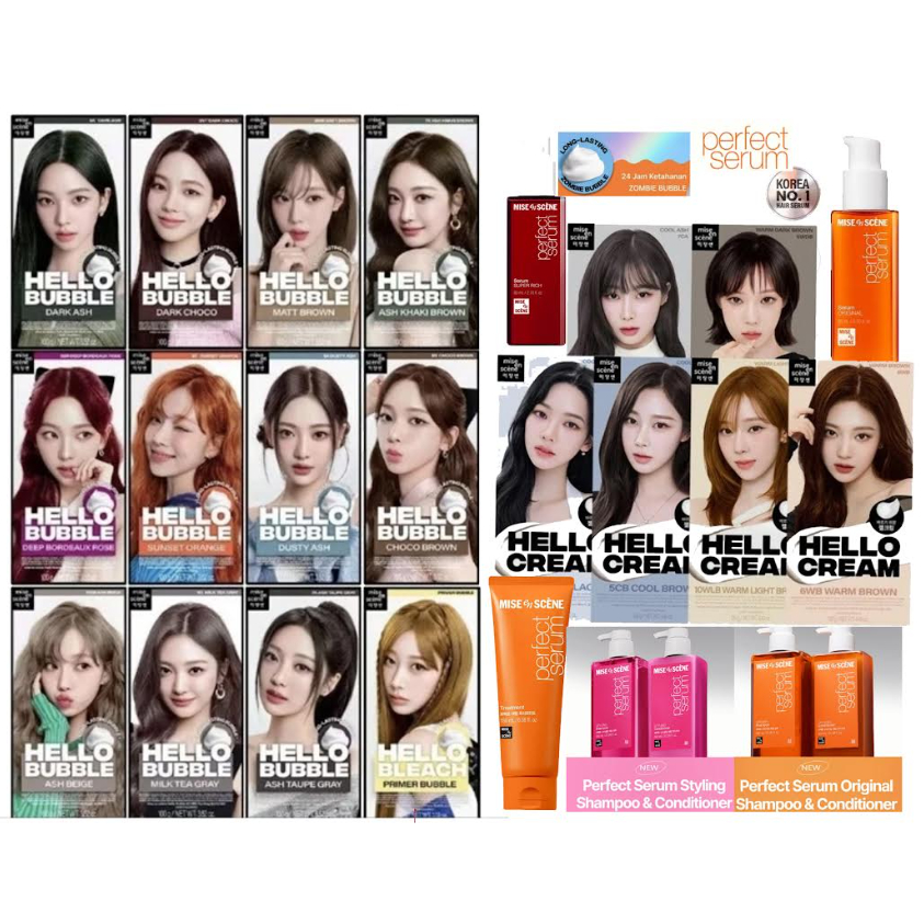 SALE Cat Rambut Korea Hello Bubble / Hello Cream / Shampoo Conditioner Original Korea BPOM