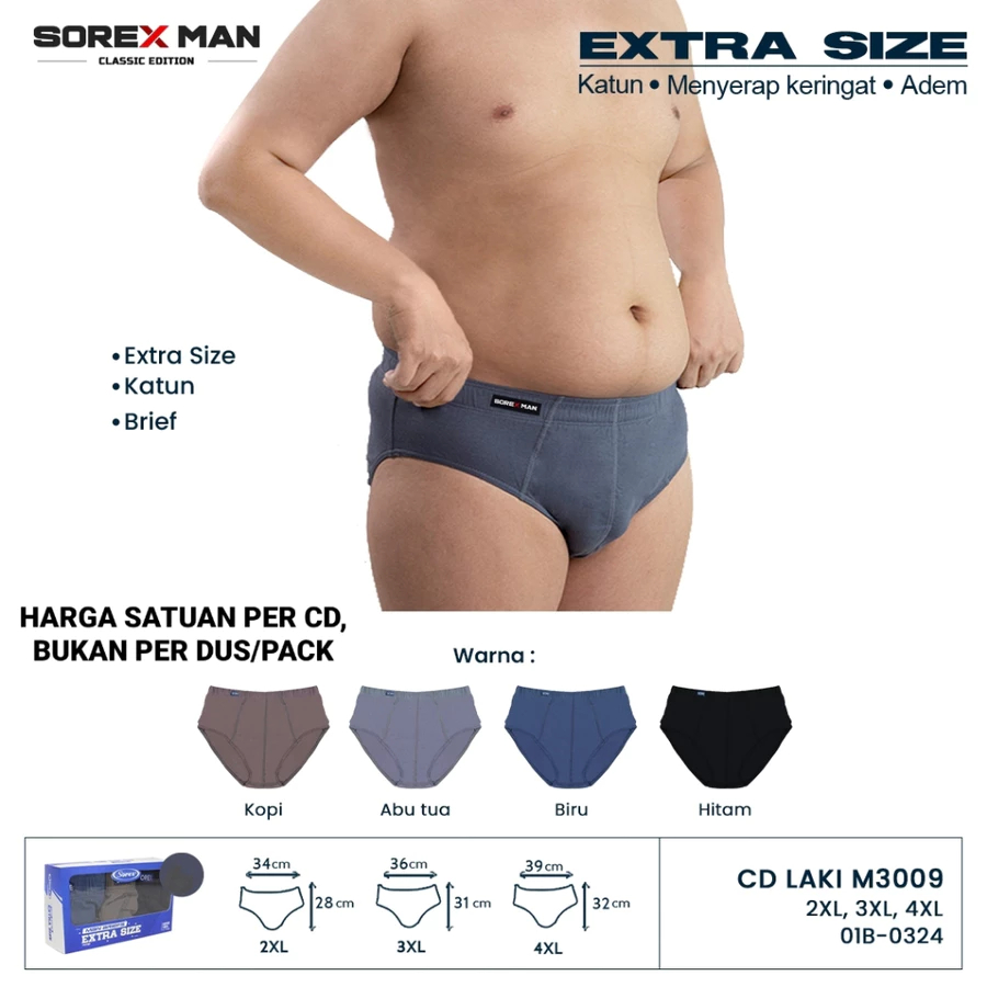 Sorex Celana Dalam Pria Segitiga Extra Size Jumbo Sorex M 3009