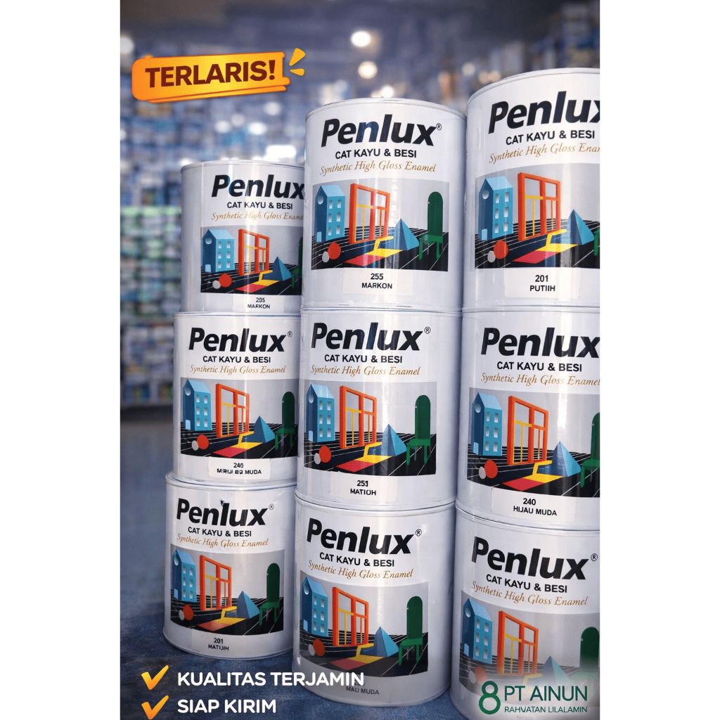 PENLUX Cat Besi & Kayu 1 KG (Lengkap Semua Warna)