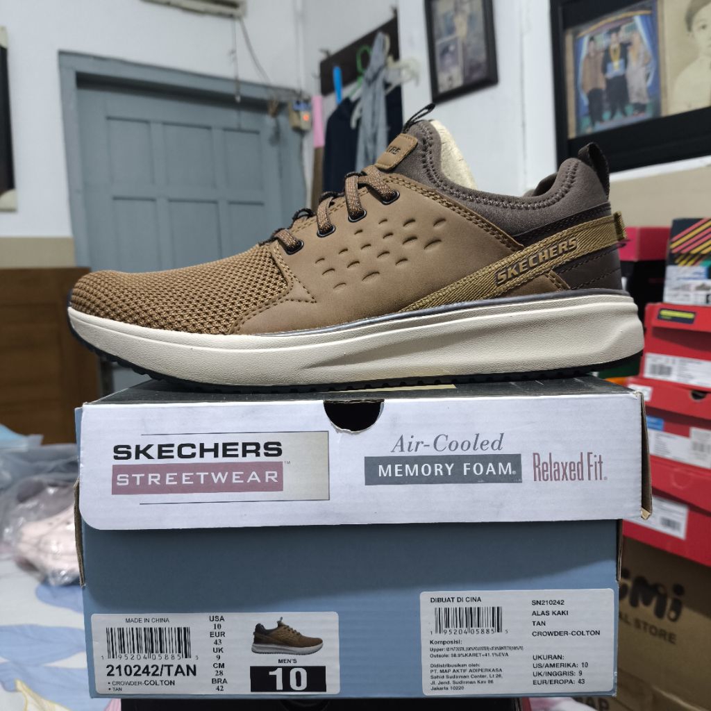 Sepatu Skechers Mens Relaxed Fit Crowder Colton Original