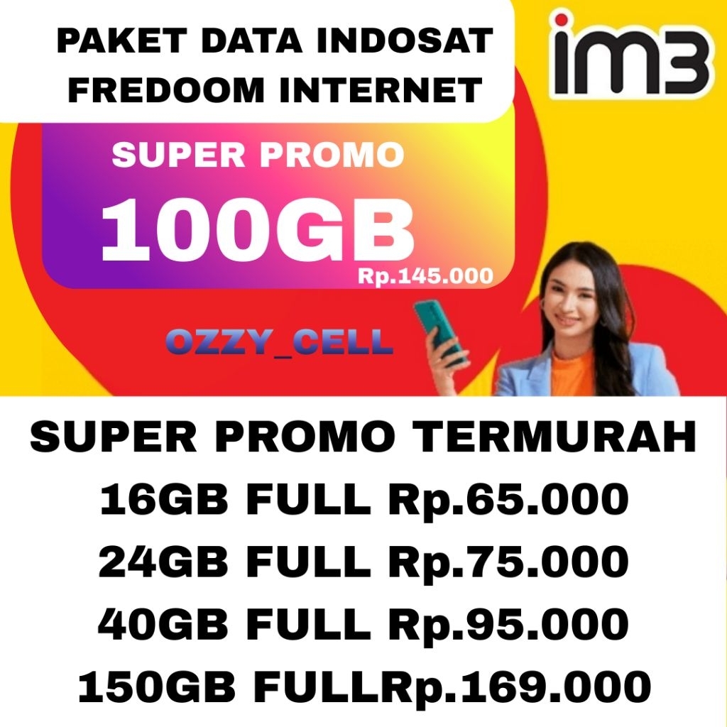 PROMO MURAH ISI ULANG KUOTA INDOSAT FREDOOM INTERNET IM3 UNLIMITED KUOTA FULL NASIONAL