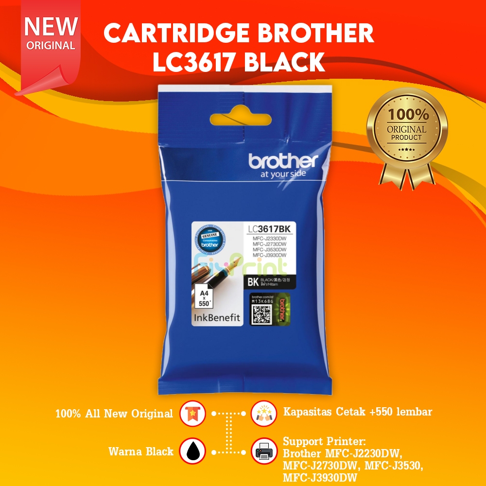 Resetter Original Chip Cartridge LC3617 MFC-J3530DW J2730DW Cartridge LC3617 Original