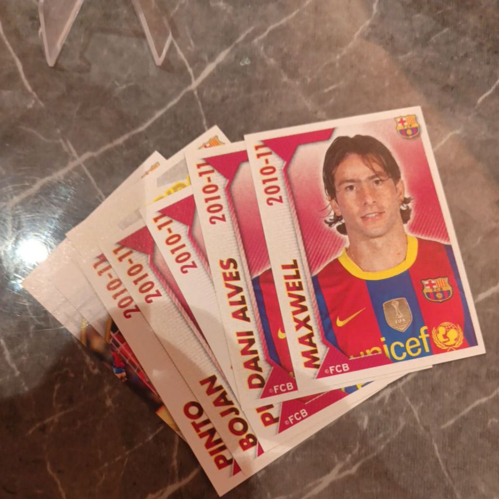 kartu bola sticker panini Barcelona 2010/2011