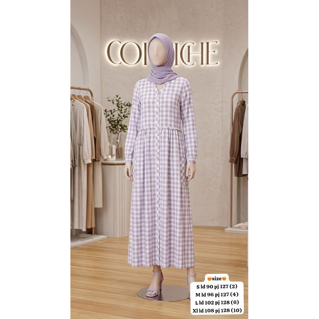 DRESS DAN GAMIS CORNICHE ORIGINAL