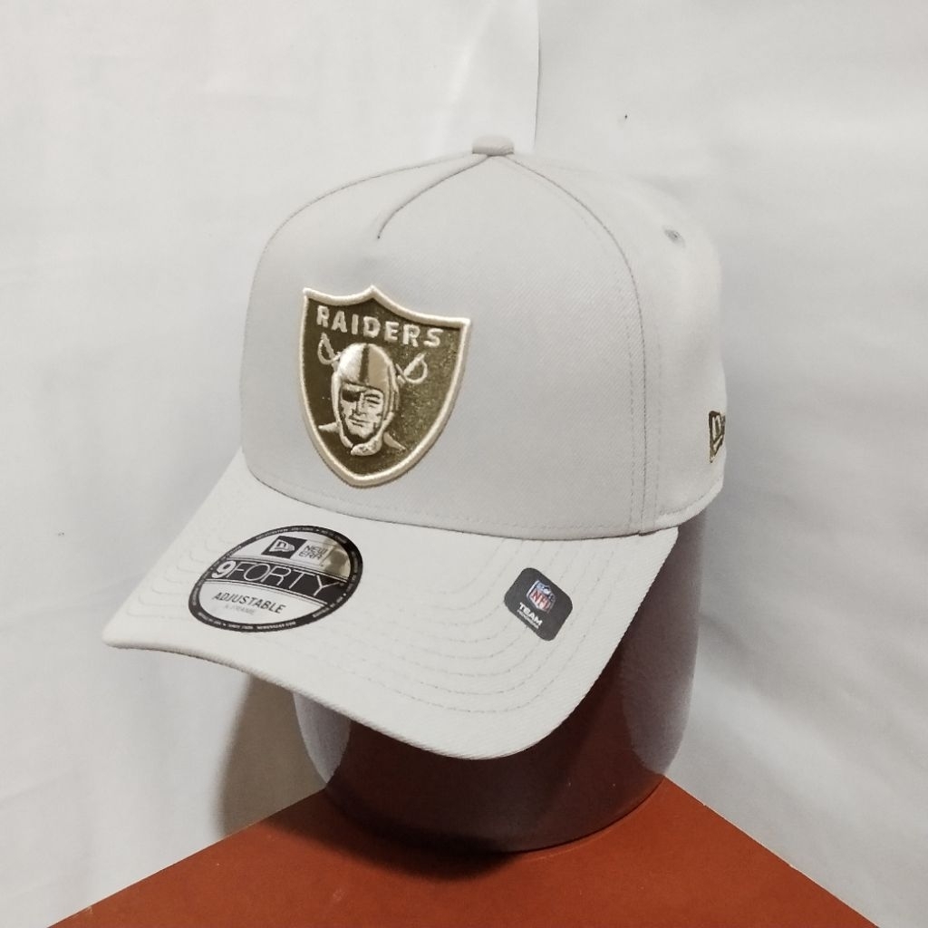 Topi New Era Original 100% 9Forty A-Frame NFL Las Vegas Raiders Silver/Army Green New