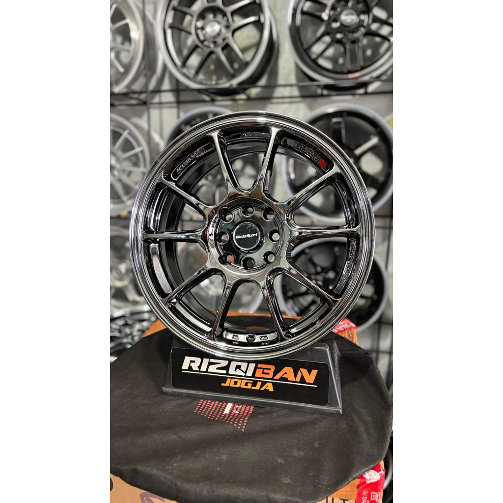 velg wedsport tc105 r16 black chrome lebar 7 kondisi baru