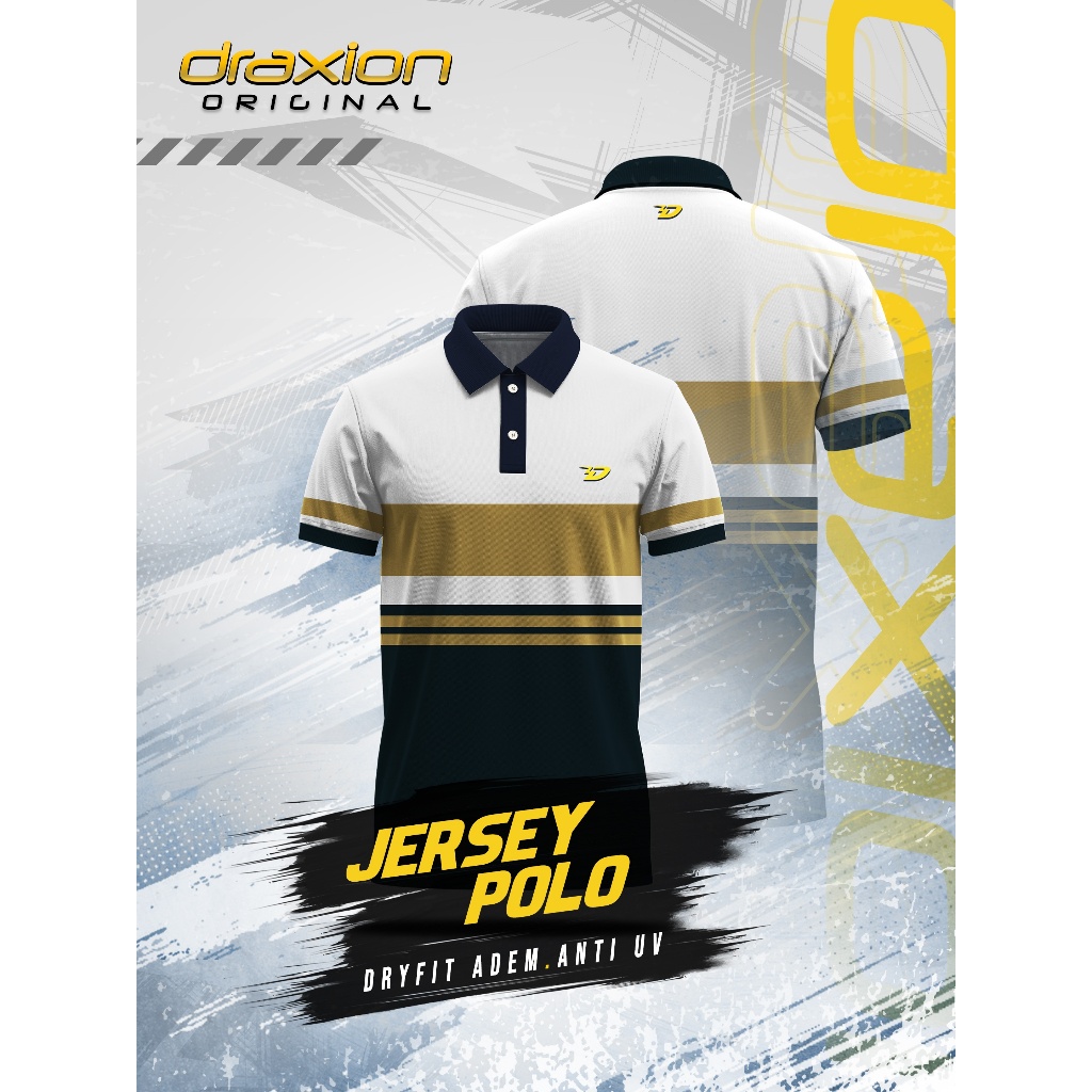 Kaos Polo Shirt Dry Fit Draxion - Kerah Kancing, Ukuran Anak, Dewasa & Big Size Cocok Outdoor Santai