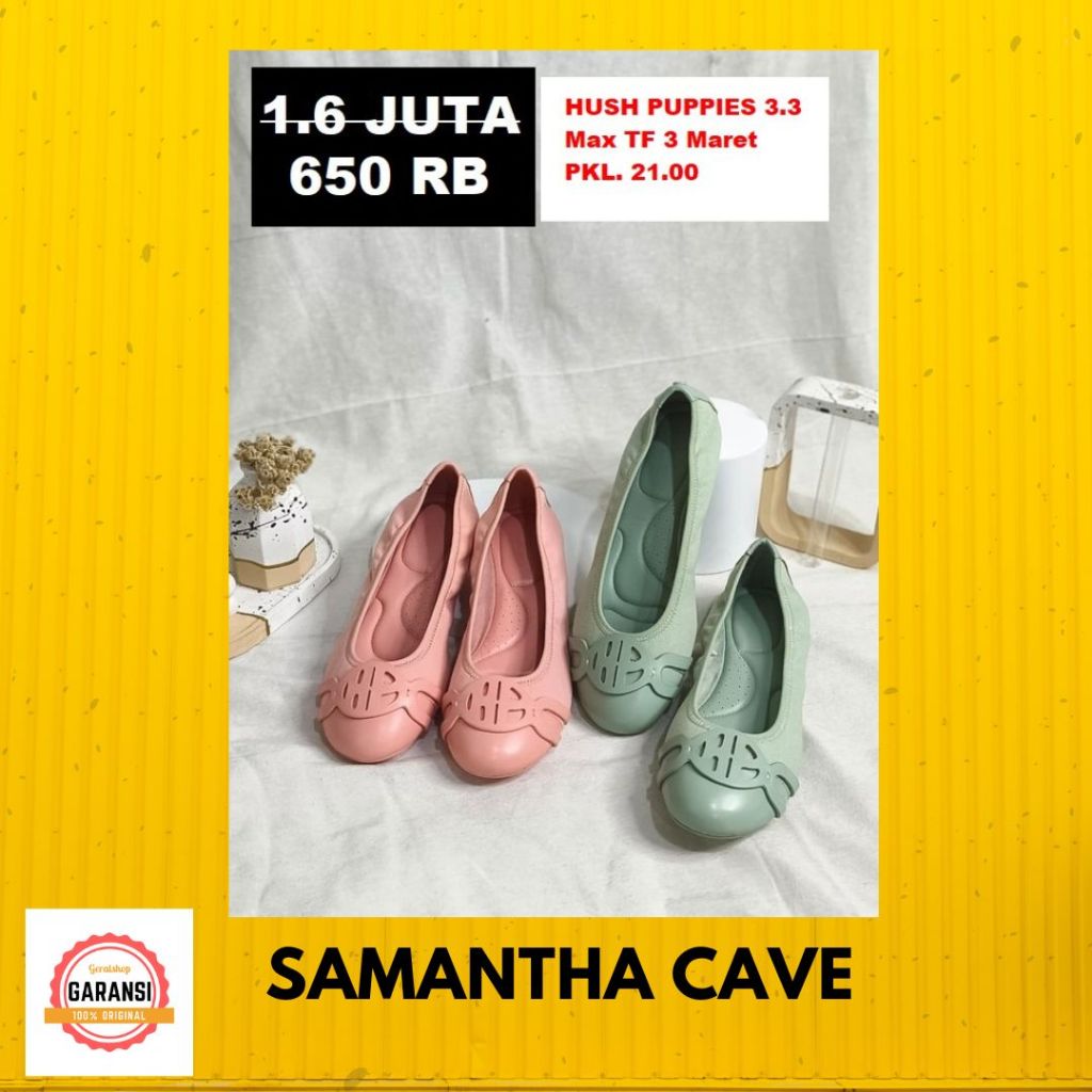 Sepatu flat shoes Hush Puppies Wanita original SALE seri SAMANTHA CAVE hushpuppies BEST SELLER