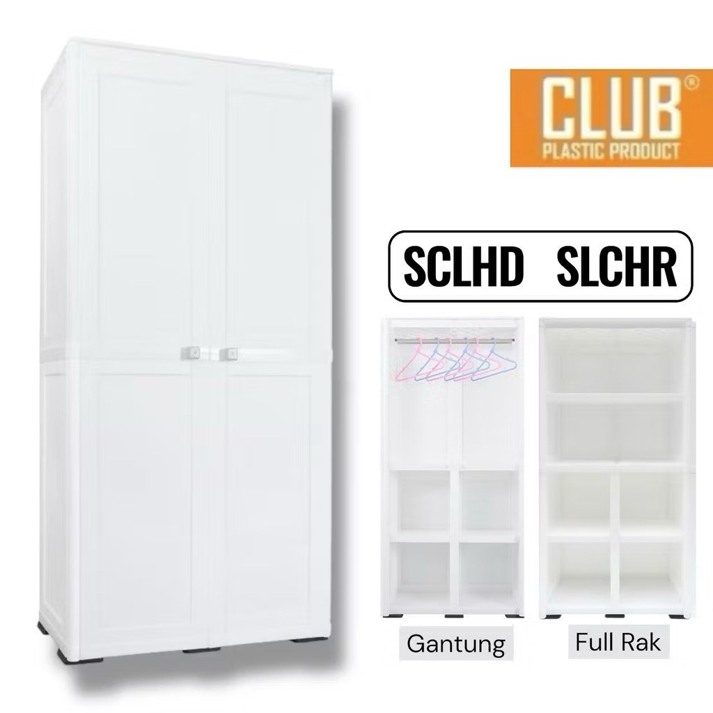 JUMBO - LEMARI PLASTIK CLUB SPECTRA SLCHD RAK BAJU SERBAGUNA