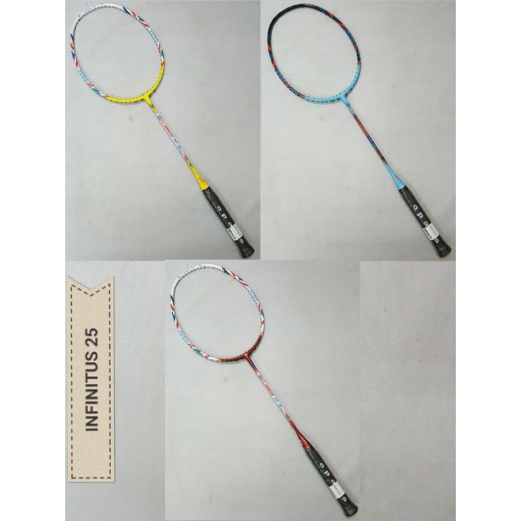RAKET BADMINTON APACS INFINITUS 25 KUAT TARIKAN 38 LBS ORIGINAL