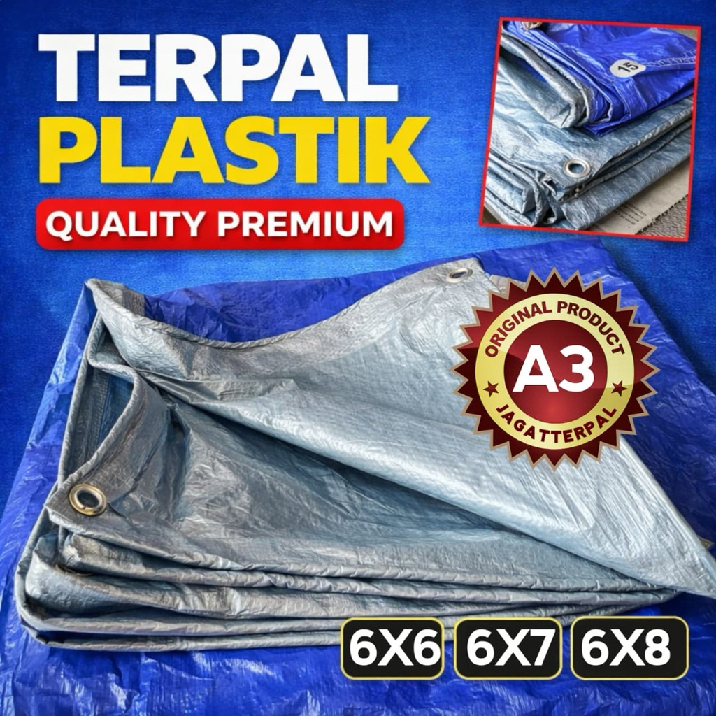 HARGA TERMURAH TERPAL PLASTIK KOREA A3 UKURAN 6X6 6X7 6X8 Premium Berkualitas Tinggi Anti Air & Pana