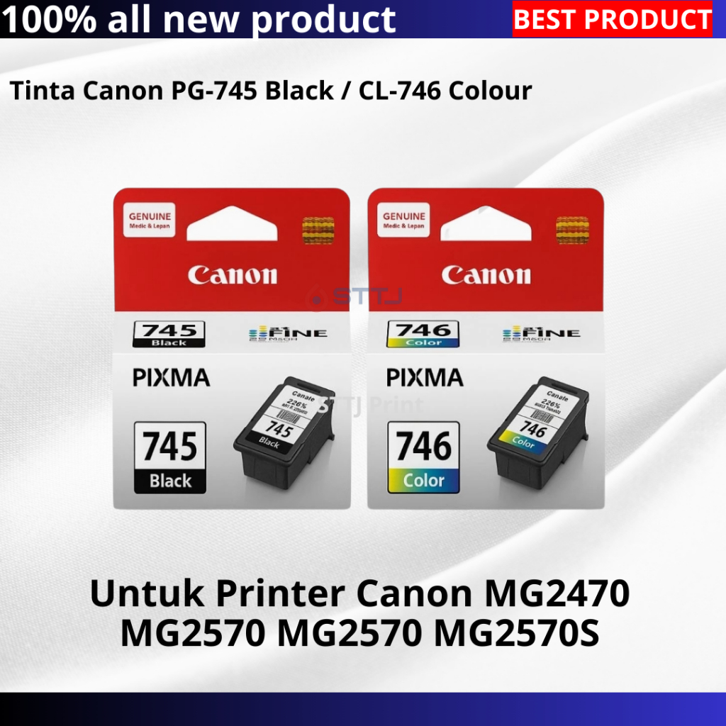 Tinta Canon PG-745 Black / CL-746 Colour – Untuk Printer Canon MG2470 MG2570 MG2570 MG2570S