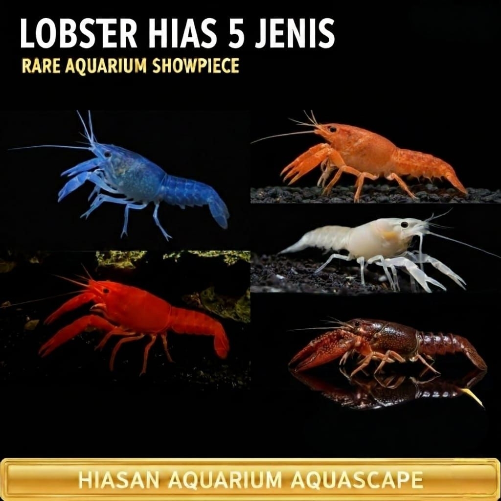 Lobster Hias Paket Hemat 5Jenis Isi5 Lobster Hias Aquarium