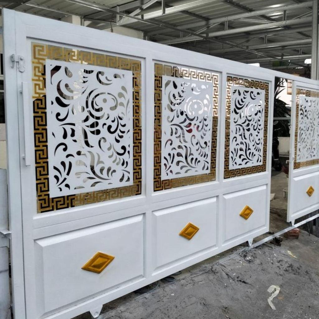 Jasa Pembuatan Pagar Laser Cutting Minimalis Modern – Pagar Besi Motif Custom Mewah & Presisi Bergar