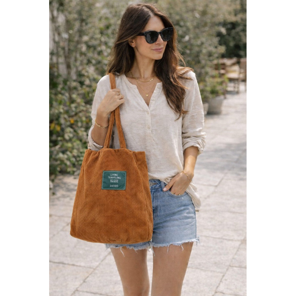 Tas Tote Wanita / Pria Corduroy Preloved