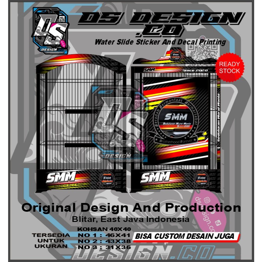 WATER SLIDE decal sangkar nomor 2 smm