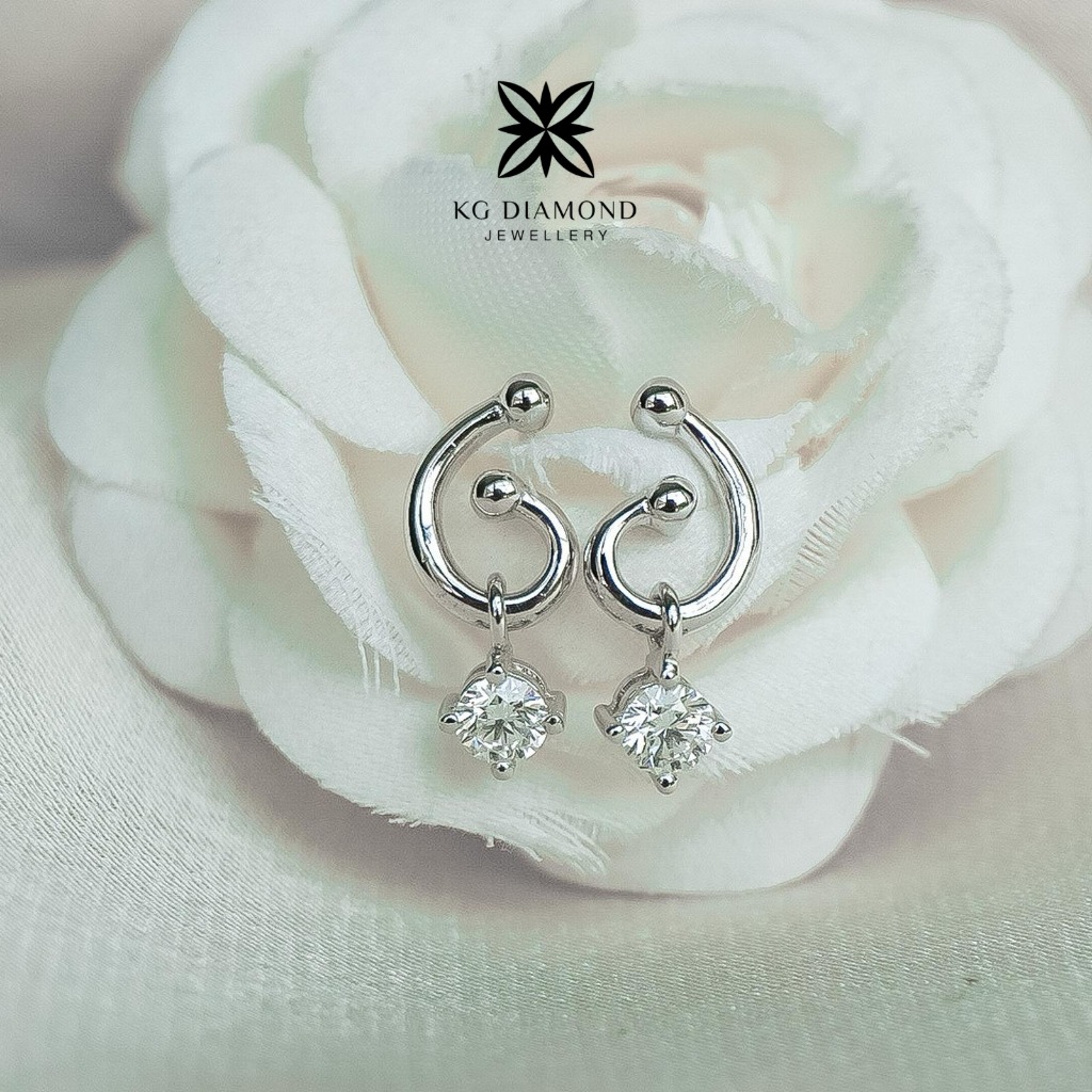 KGdiamond - anting - giwang berlian wanita solitaire - DEF00123