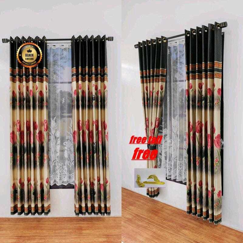 Gorden Jendela Panjang 230cm  Bahan Kain Blackout Tebal Tidak Menerawang