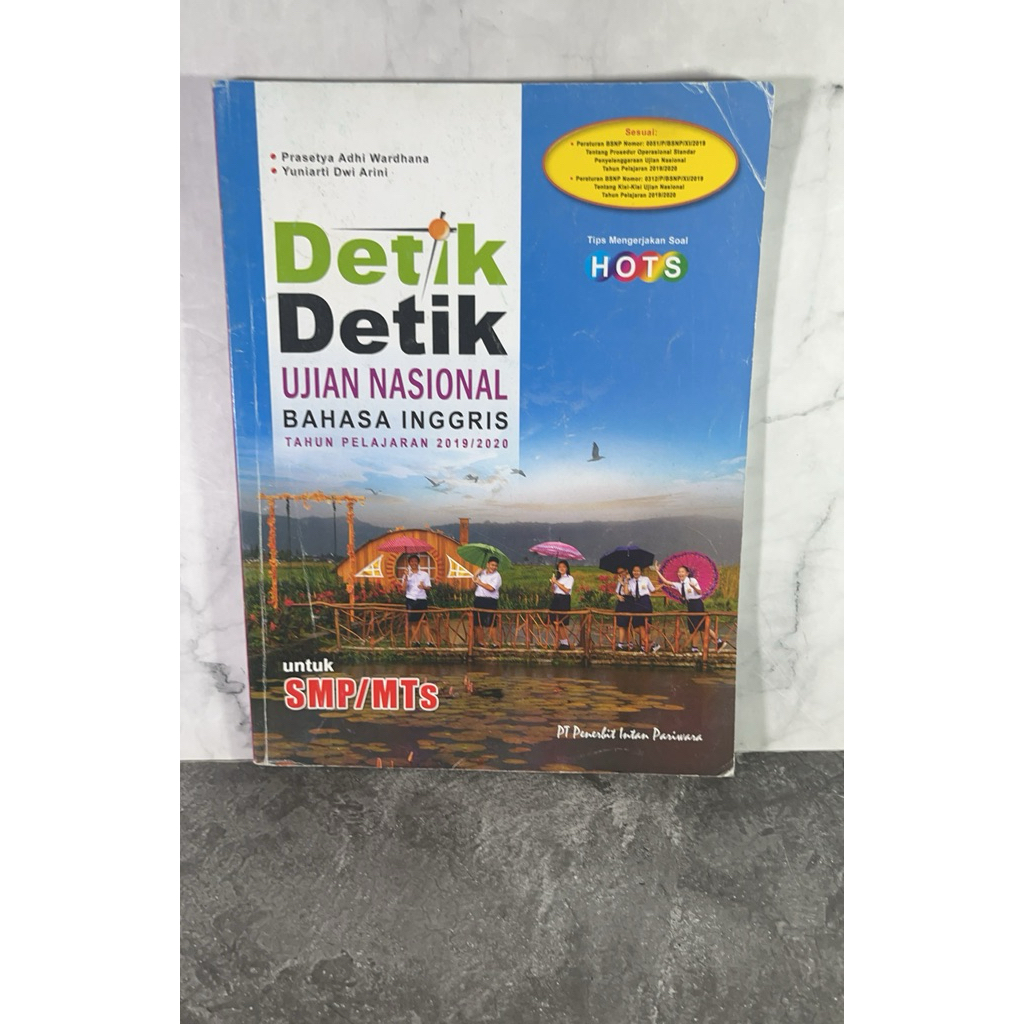 Buku Detik Detik 2019 / 2020 SMP / MTS, Bahasa Inggris, Intan Pariwara