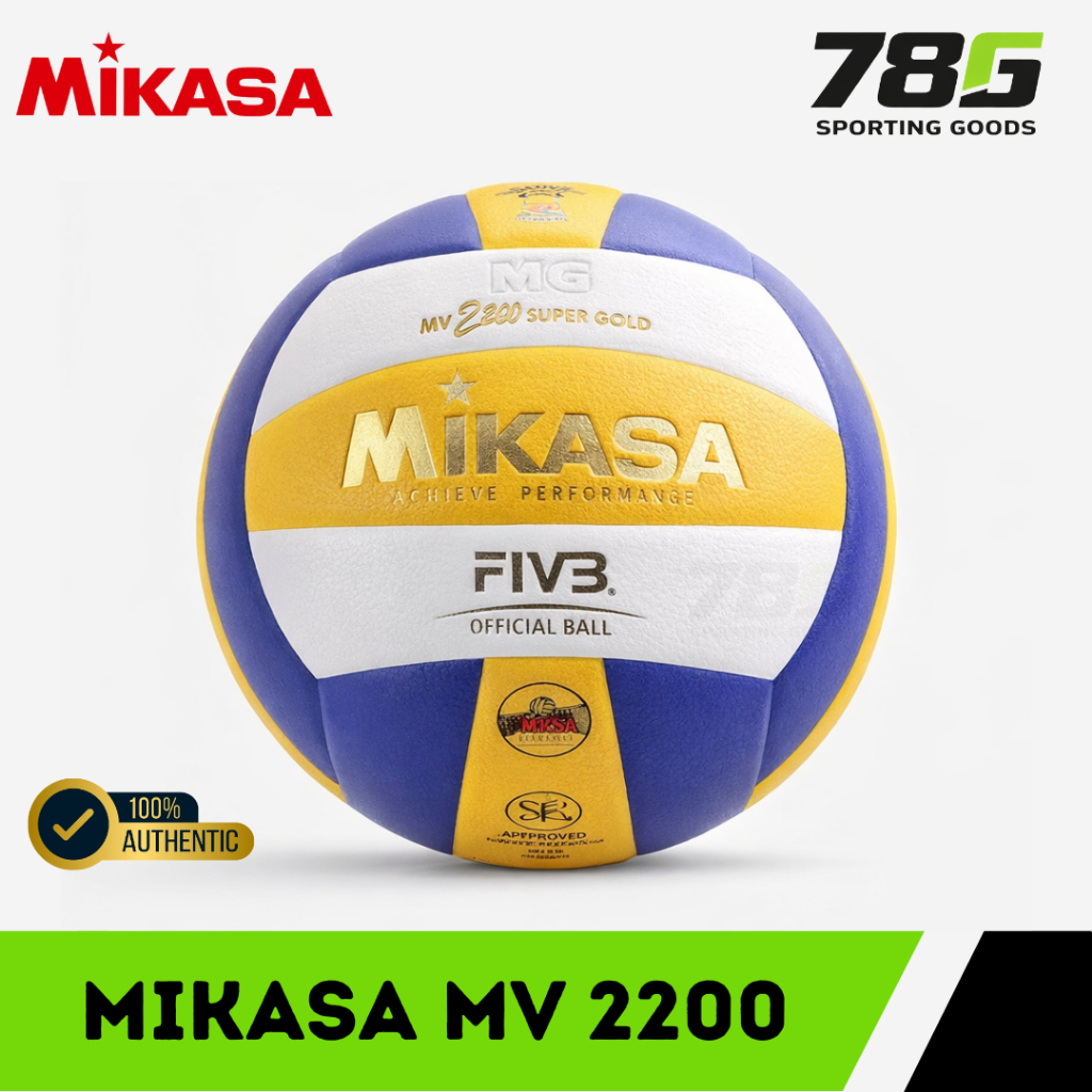 MIKASA Bola voli MV 2200 SUPER GOLD ORIGINAL bola voli mikasa original import