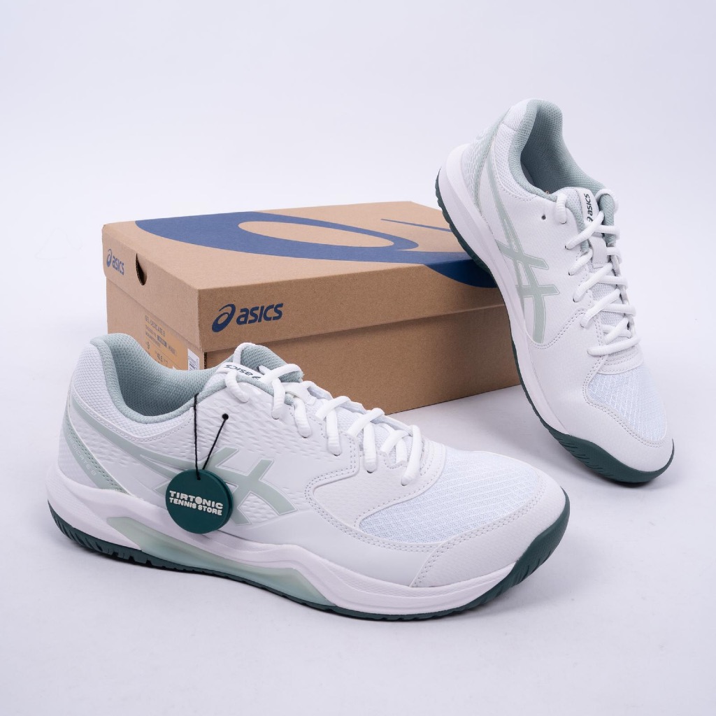 CUCI GUDANG Sepatu Tenis Asics Gel Dedicate 8 White Tennis Shoes BNIB ORIGINAL