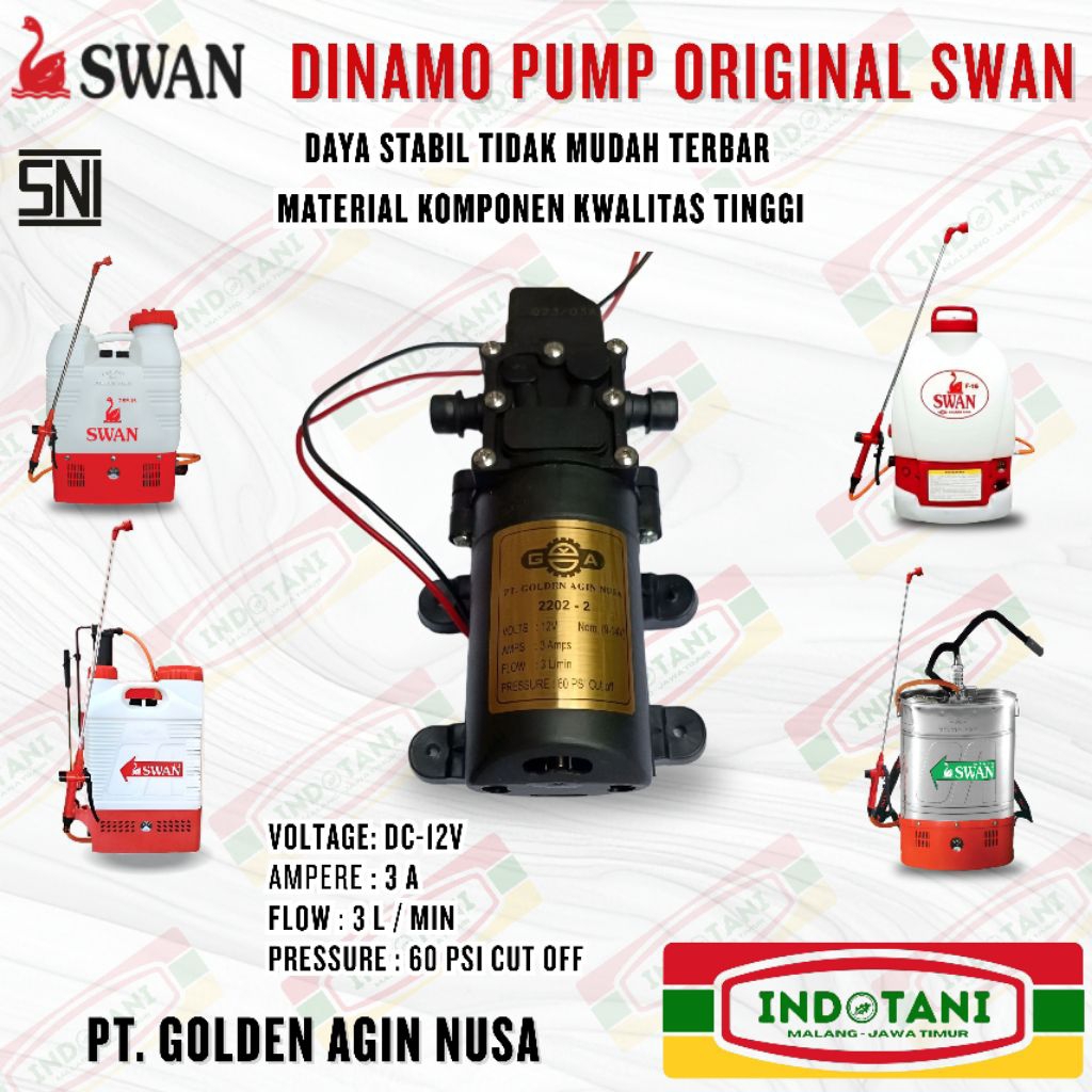 DINAMO PUMP ORIGINAL SWAN / DINAMO SPRAYER ELEKTRIK SWAN / MESIN TENGKI SWAN / DINAMO ORI SWAN / SAN