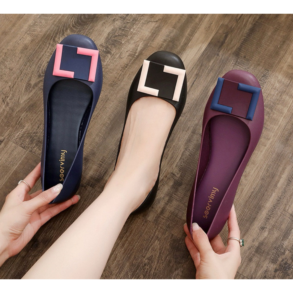 SOERVIMY JELLY SHOES KOTAK KUBUS SEPATU SOERVIMY JELLY WANGI