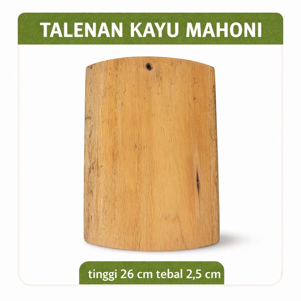 Sakalan Kayu - Talenan Kayu Mahoni tinggi 26 cm tebal 2,5 cm