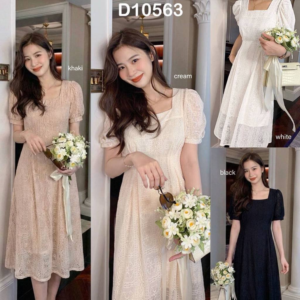 Chanchan Premium Lace Dress / Dress Korea Brukat Elegan Pesta Wanita