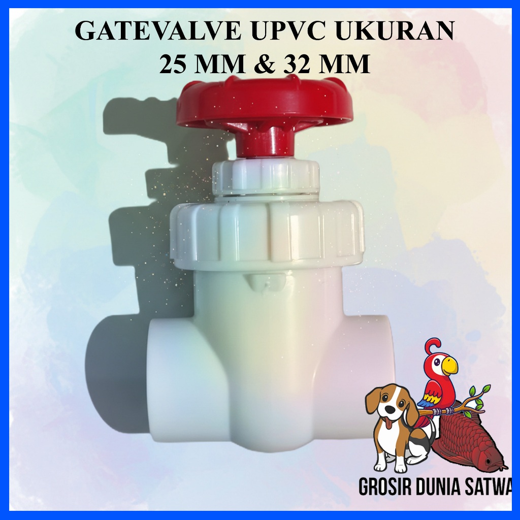 Gate Valve pipa Pipe U – PVC warna putih