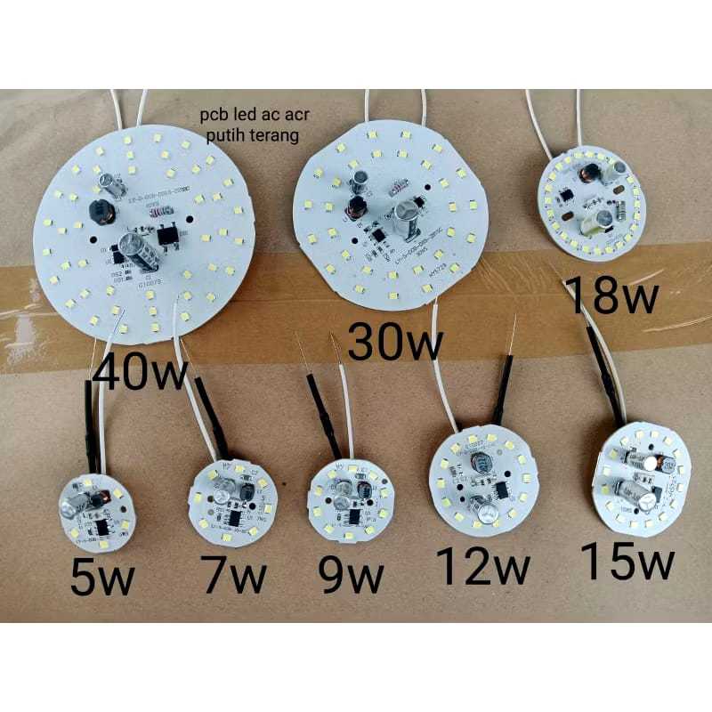 PCB Mesin Lampu LED AC DC EMERGENCY 7W – 54 mm/ 9W – 64 mm/12W – 73 mm /18W – 83.5 mm – Putih Terang