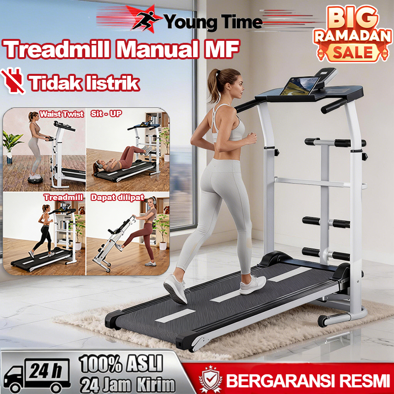 YT  Treadmill Manual Multifungsi Lipat Alat Fitness Treadmill incline Treadmill Lipat