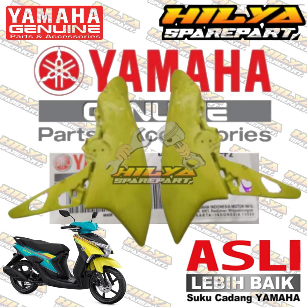 PANEL1&2 SAYAP BODY DEPAN MIO GEAR 125 KUNING YELLOW KANAN KIRI ORIGINAL YAMAHA B3W-F835U-00-PB B3W-