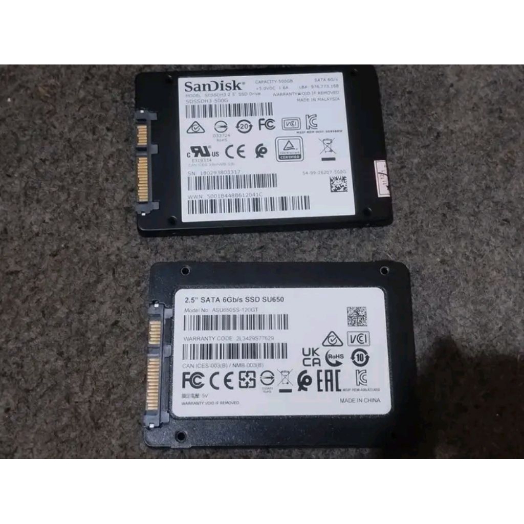 SSD sata 128gb, 500gb
