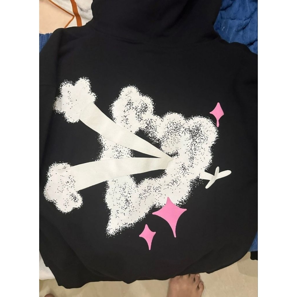 rare stock chambre de la vain ziper hoodie shoting love black