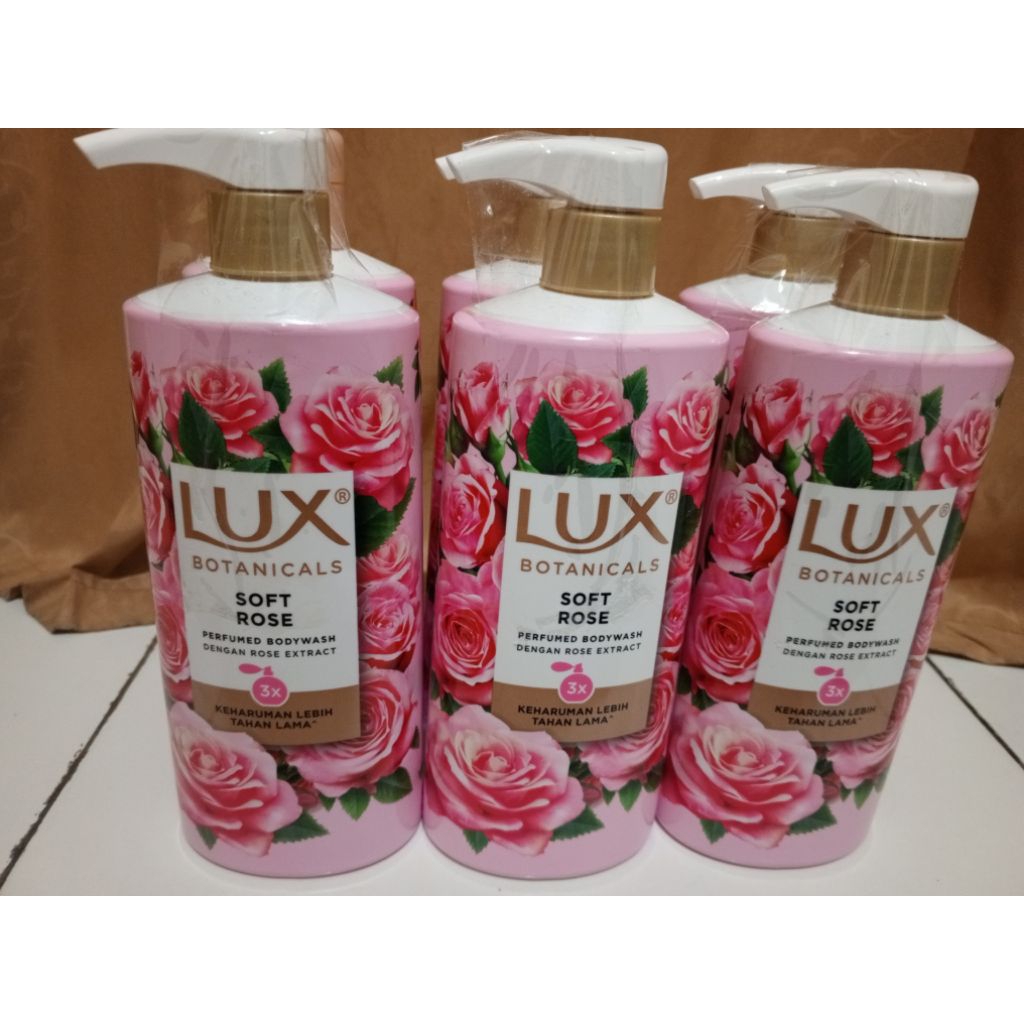 LUX Sabun Mandi Cair Soft Rose 500g Botol Pump