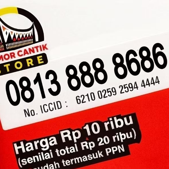 Nomor Cantik Simpati 11 Digit Telkomsel 11 Angka 8888 8686 TRIPLE ANGKA BESAR KWARTED PANCA HEXA ILU